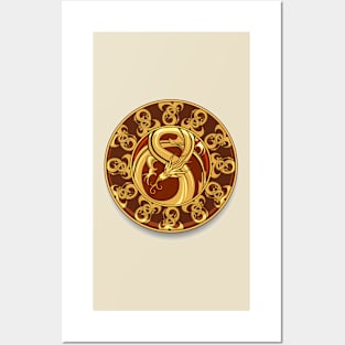 Dragon plate Posters and Art